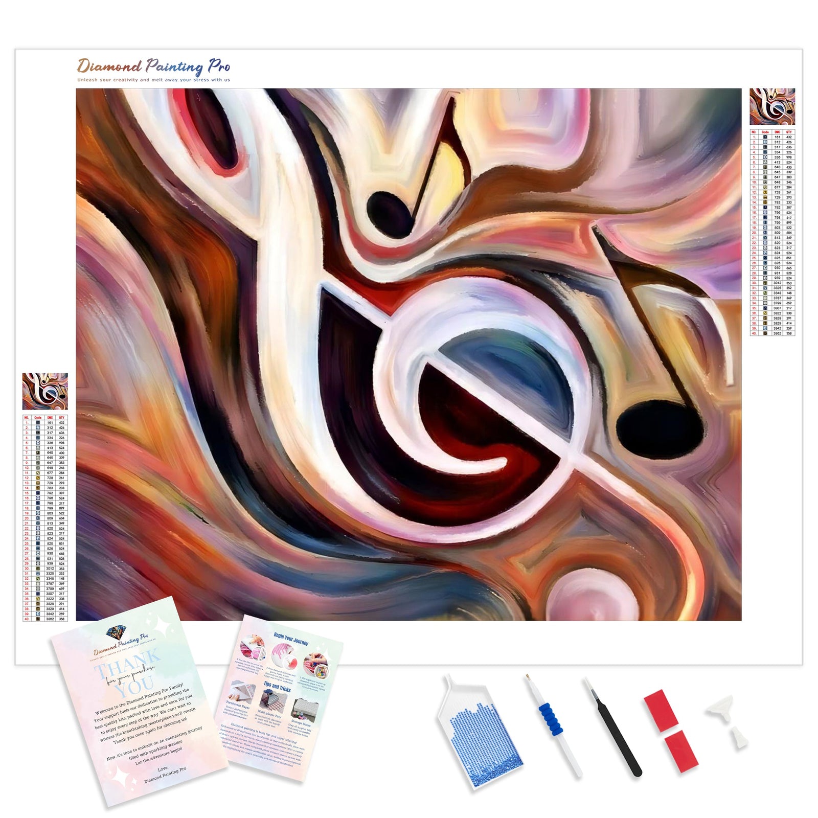 High Note | Diamond Painting Kit - Full Drill - Square or Round Diamonds with AB Drills Option