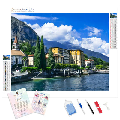 Lago di Como Italy | Diamond Painting Kit - Full Drill - Square or Round Diamonds with AB Drills Option