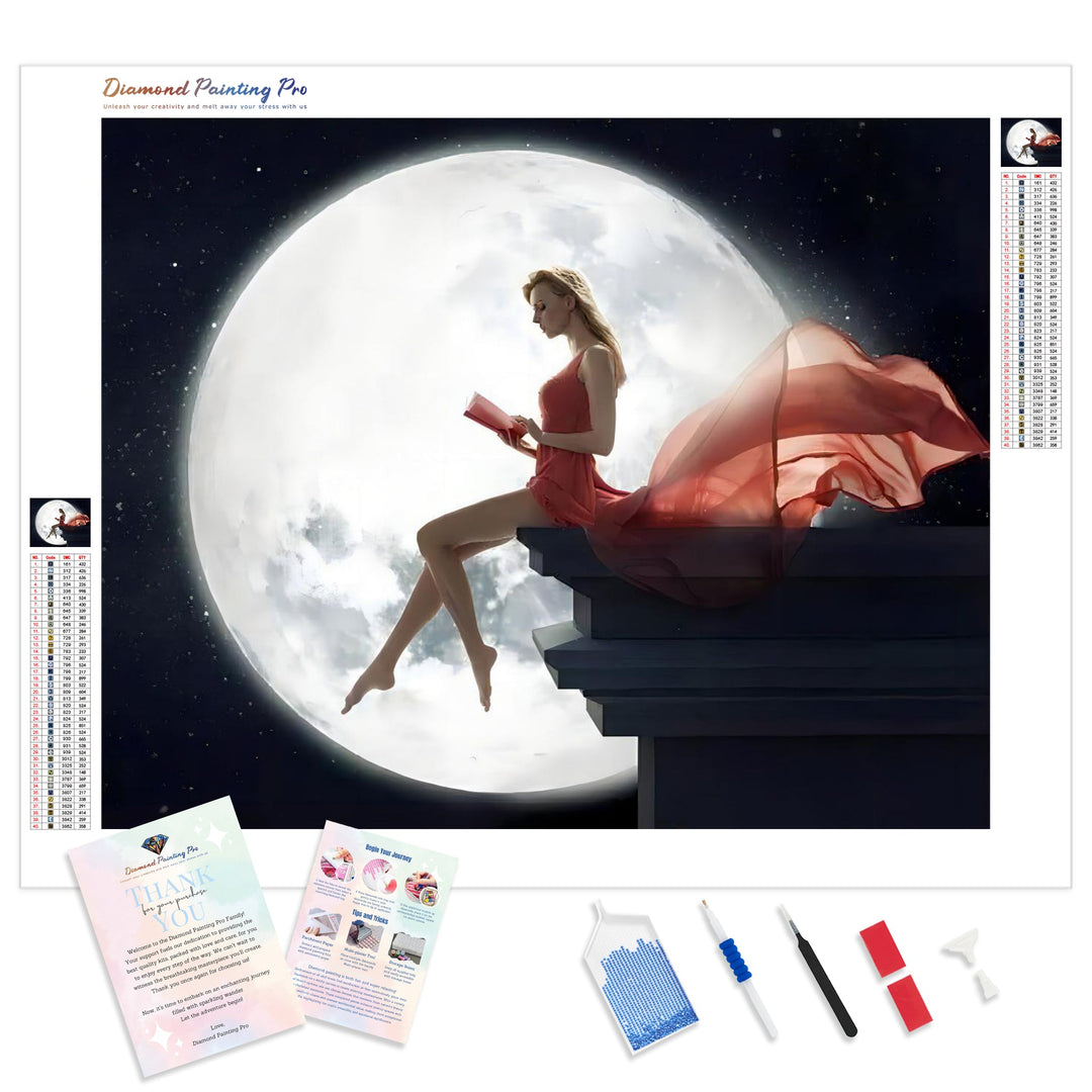 Moon Dreamer | Diamond Painting Kit - Full Drill - Square or Round Diamonds with AB Drills Option