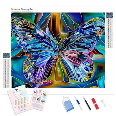 Multicolored Psychedelic Butterfly | Diamond Painting