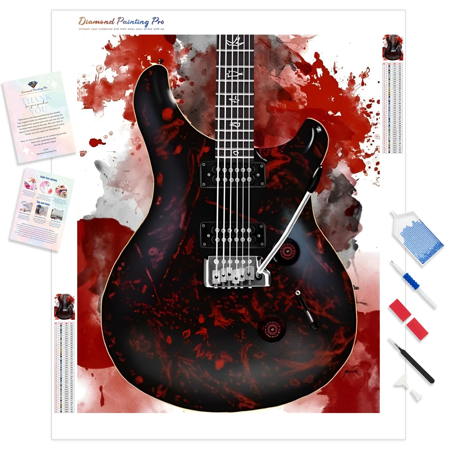 Orianthi's Electric Guitar | Diamond Painting Kit - Full Drill - Square or Round Diamonds with AB Drills Option