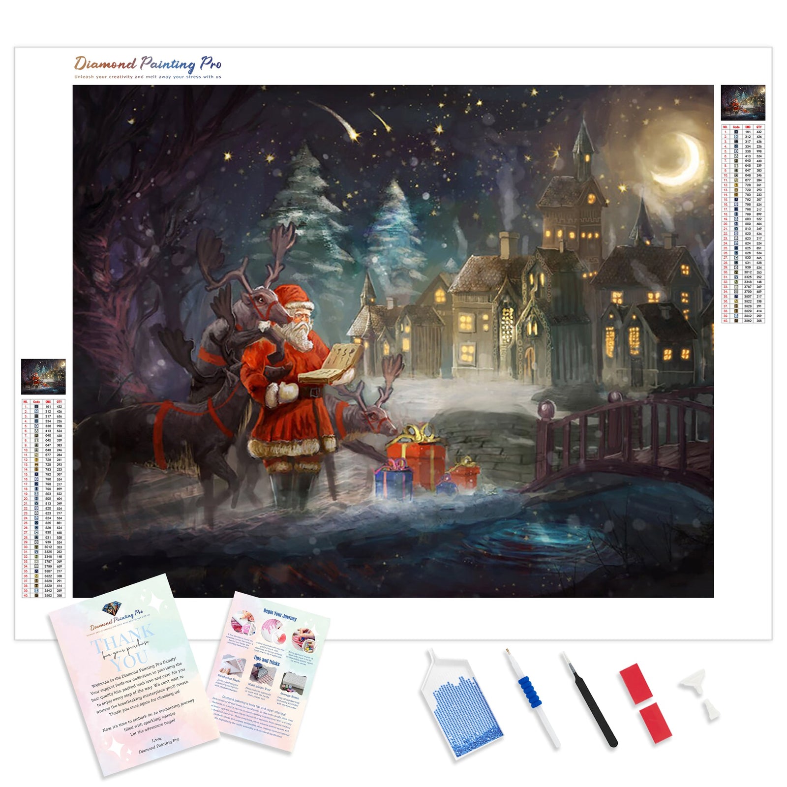 Santa Claus | Diamond Painting Kit - Full Drill - Square or Round Diamonds with AB Drills Option