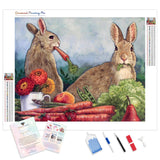 Summer Joy Bunnies | Diamond Painting Kit - Full Drill - Square or Round Diamonds with AB Drills Option