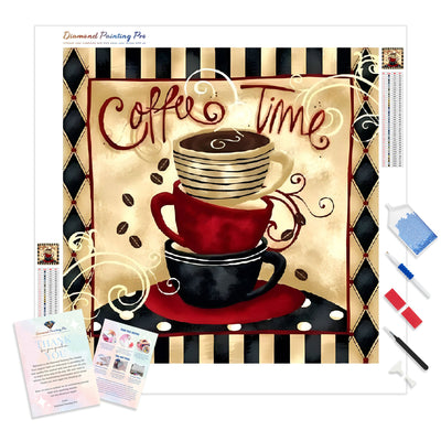 Coffee Cup | Diamond Painting Kit - Full Drill - Square or Round Diamonds with AB Drills Option