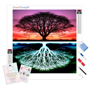 Colorful Fantasy Tree Different Reflection | Diamond Painting