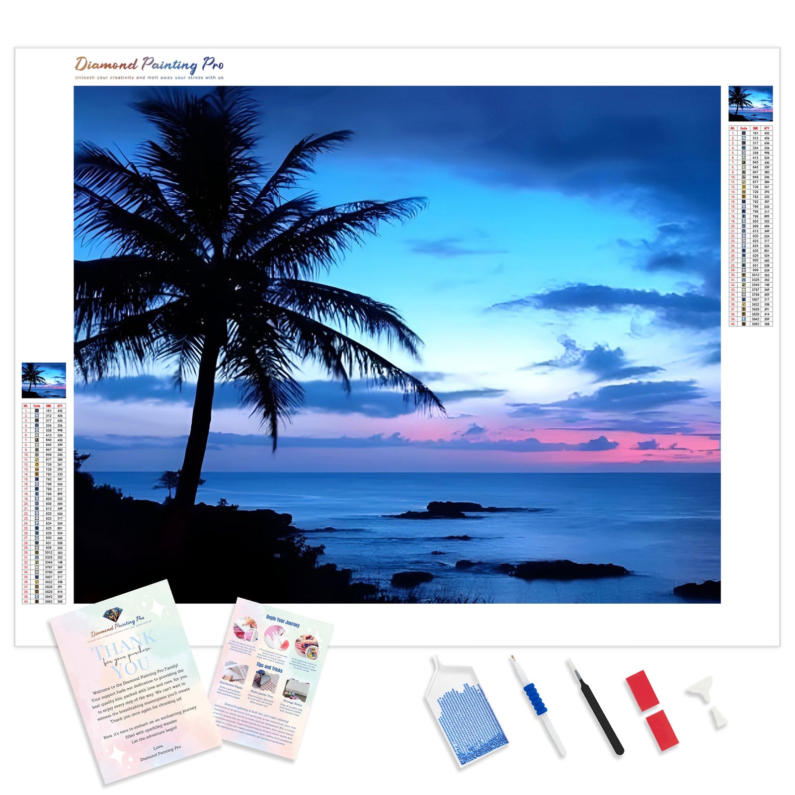 Dream Landscape Nature Beach | Diamond Painting Kit - Full Drill - Square or Round Diamonds with AB Drills Option