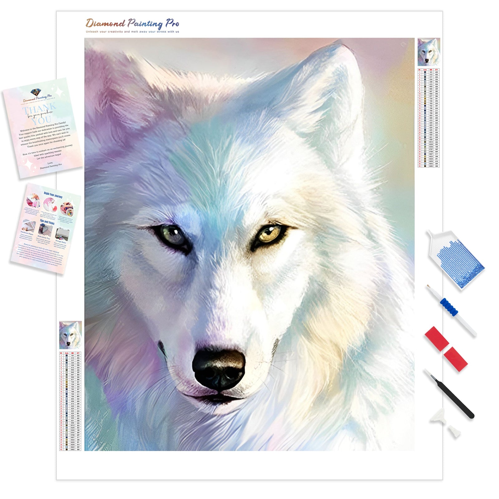 Wolf Glow | Diamond Painting Kit - Full Drill - Square or Round Diamonds with AB Drills Option