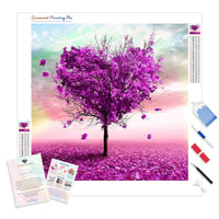 Fantasy Purple Heart Tree | Diamond Painting