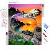 Glass Apple | Diamond Painting Kit - Full Drill - Square or Round Diamonds with AB Drills Option