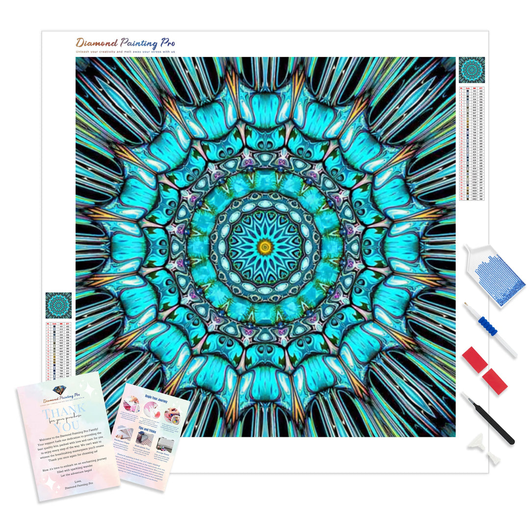 Abstract Mandala | Diamond Painting Kit - Full Drill - Square or Round Diamonds with AB Drills Option