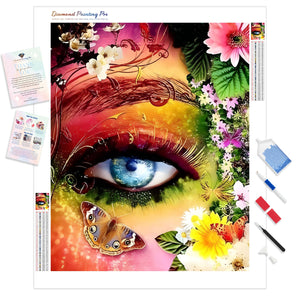 Beautiful Colorful Eyes Butterfly | Diamond Painting