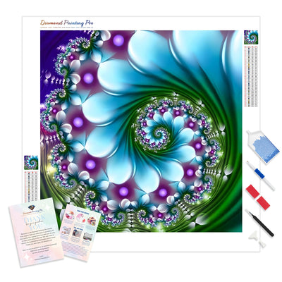 Crystal Abstract Mandala | Diamond Painting Kit - Full Drill - Square or Round Diamonds with AB Drills Option