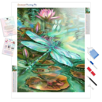 Life Ends at this Moment Dragonfly | Diamond Painting Kit - Full Drill - Square or Round Diamonds with AB Drills Option