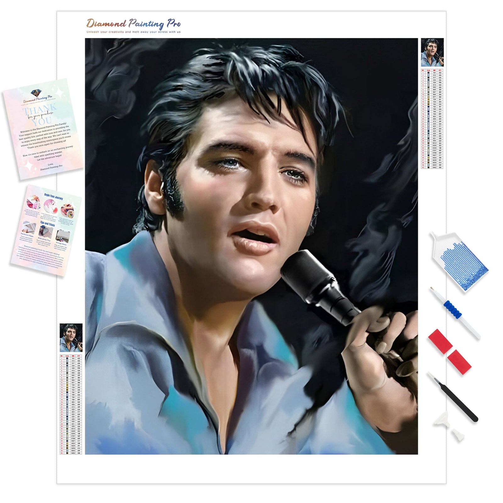 Famous Singer Elvis Presley | Diamond Painting Kit - Full Drill - Square or Round Diamonds with AB Drills Option