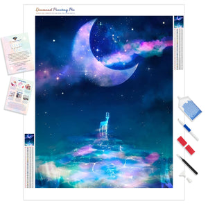 Dream Moon Sky Deer | Diamond Painting