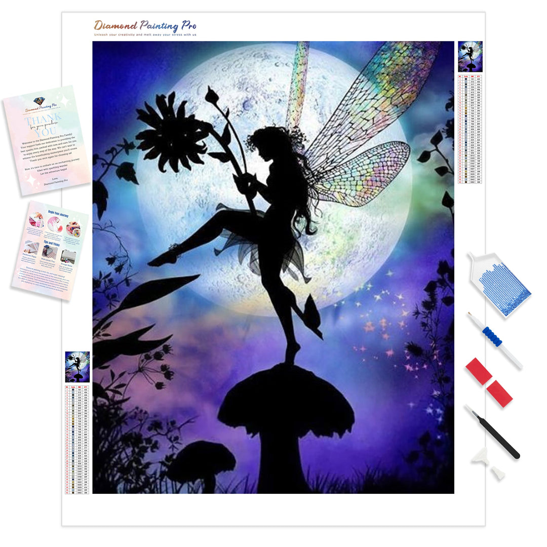 Fantasy Dream Moon Sky Fairy | Diamond Painting Kit - Full Drill - Square or Round Diamonds with AB Drills Option