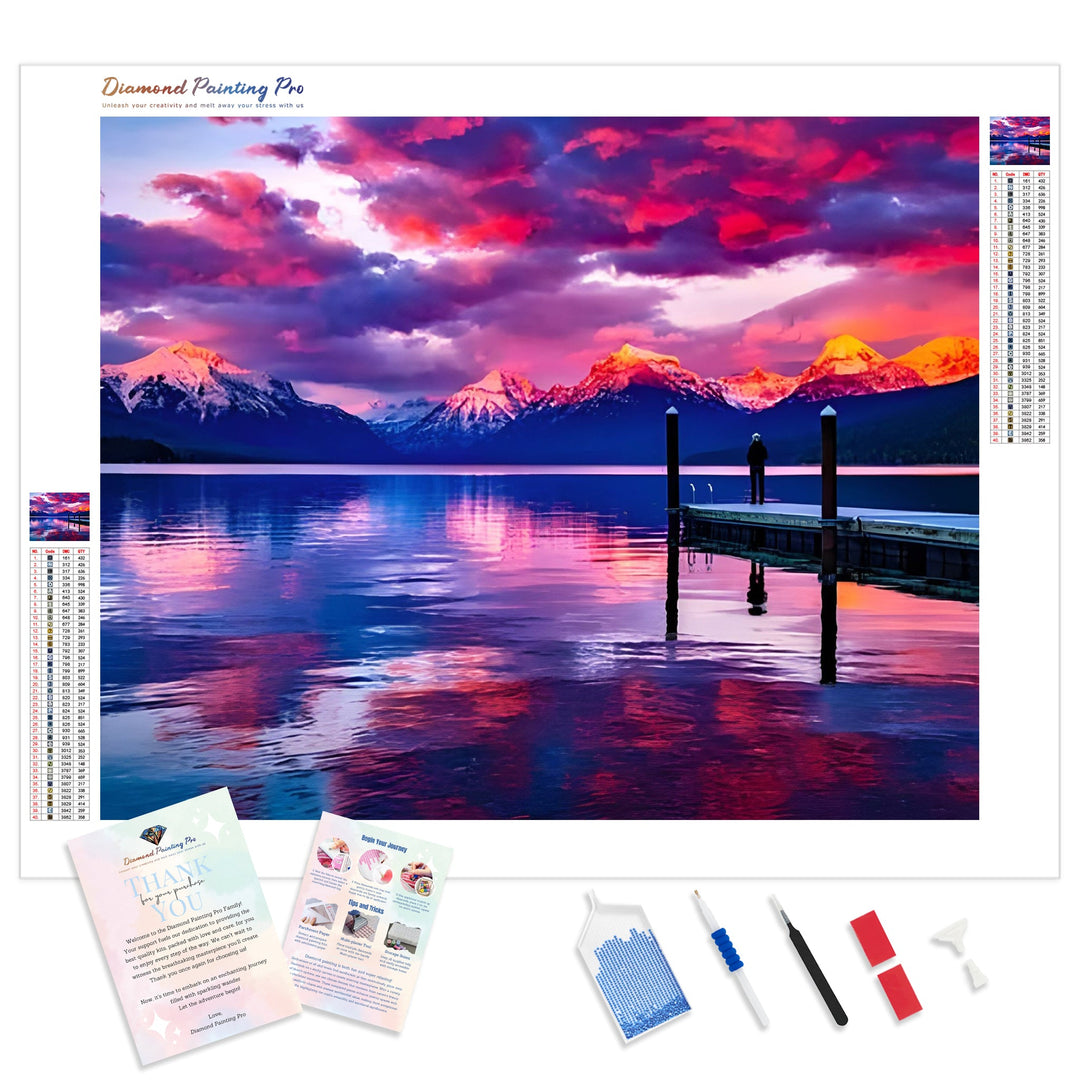 Mountain Sky | Diamond Painting Kit - Full Drill - Square or Round Diamonds with AB Drills Option