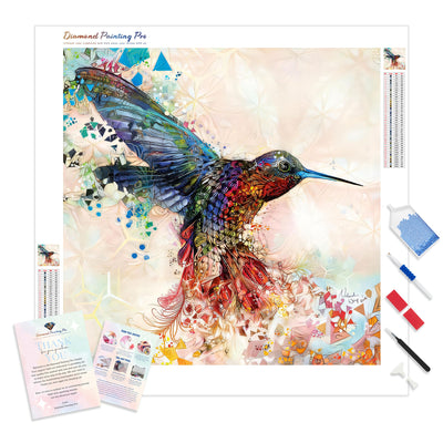 Hummingbird Mandala | Diamond Painting Kit - Full Drill - Square or Round Diamonds with AB Drills Option