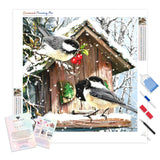 Mosaic Snow Bird | Diamond Painting Kit - Full Drill - Square or Round Diamonds with AB Drills Option