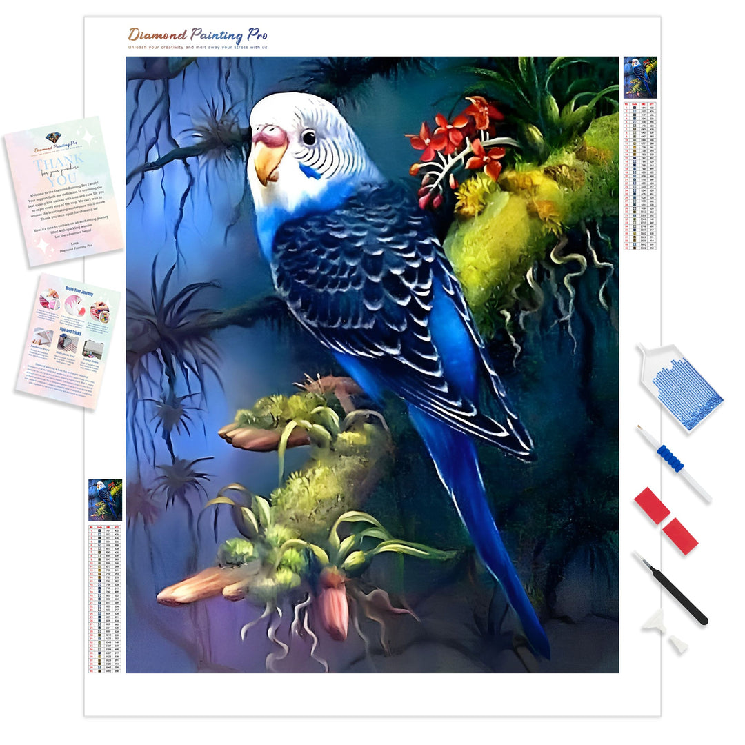 Forest Parrot | Diamond Painting Kit - Full Drill - Square or Round Diamonds with AB Drills Option