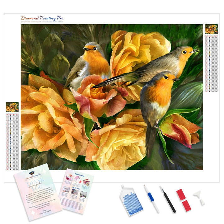 Roses and Birds | Diamond Painting