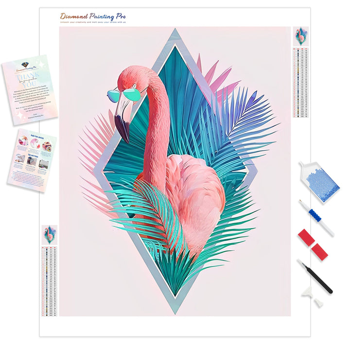 Abstract Flamingo | Diamond Painting