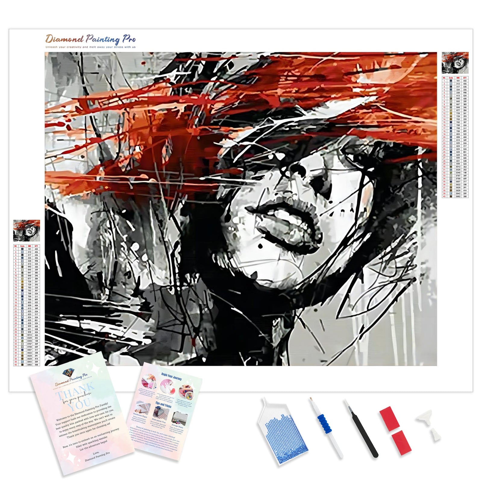 Black Dream Girl | Diamond Painting Kit - Full Drill - Square or Round Diamonds with AB Drills Option