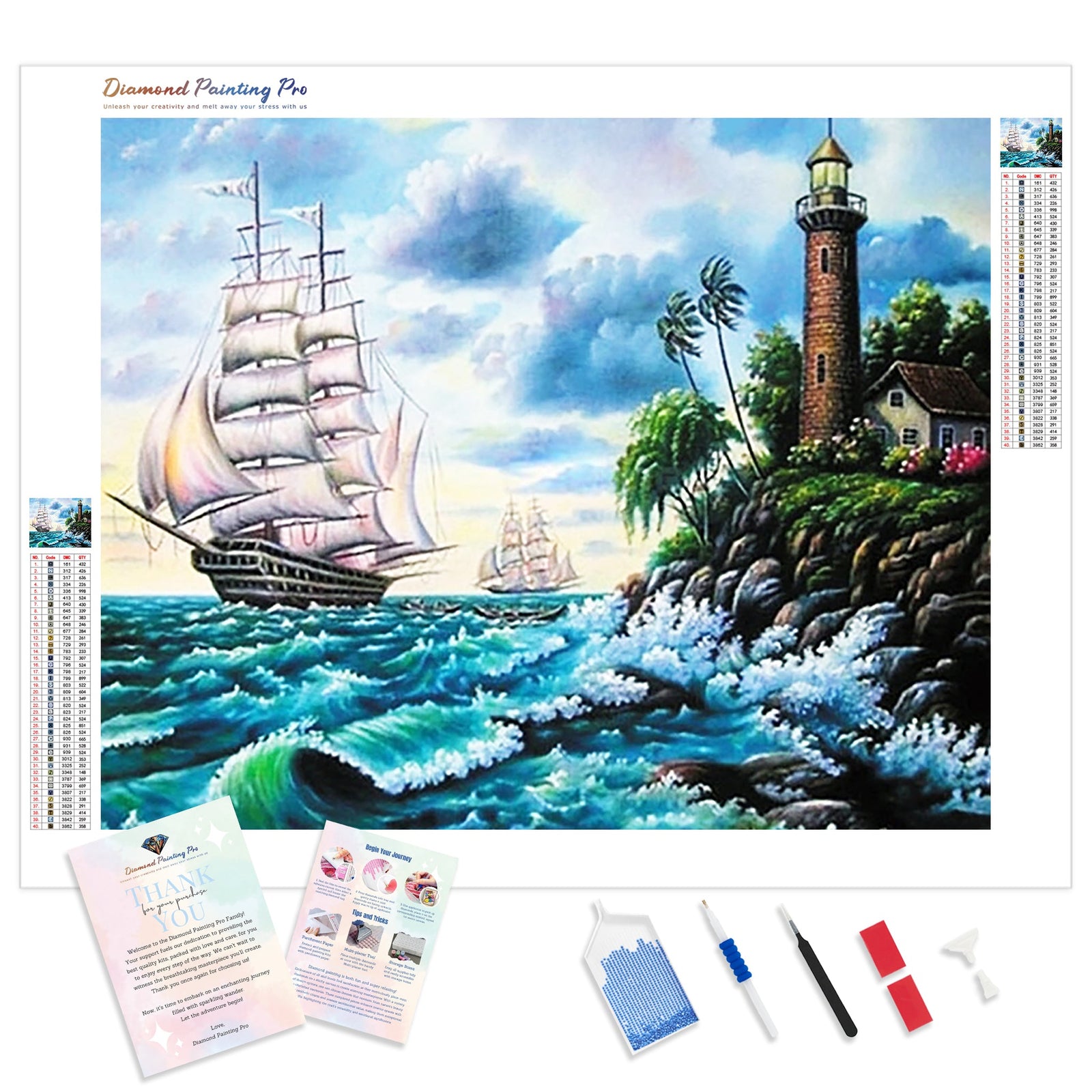 Vintage Boats | Diamond Painting Kit - Full Drill - Square or Round Diamonds with AB Drills Option