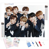 BTS Moments | Diamond Painting Kit - Full Drill - Square or Round Diamonds with AB Drills Option