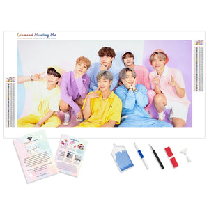 BTS Pastel Color | Diamond Painting