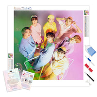 BTS Pop Color | Diamond Painting Kit - Full Drill - Square or Round Diamonds with AB Drills Option