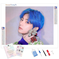V BTS | Diamond Painting Kit - Full Drill - Square or Round Diamonds with AB Drills Option