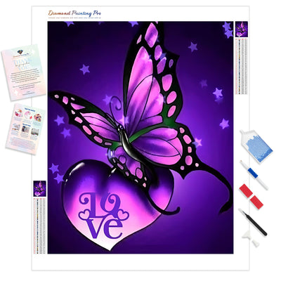 Butterfly Love | Diamond Painting Kit - Full Drill - Square or Round Diamonds with AB Drills Option