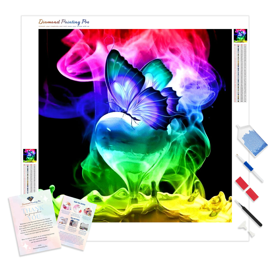 Butterfly Vividness | Diamond Painting Kit - Full Drill - Square or Round Diamonds with AB Drills Option