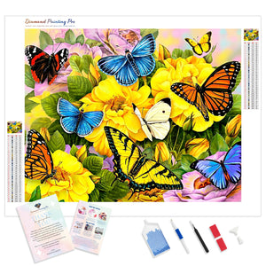 Butterflies in Blooming Garden | Diamond Painting