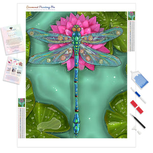 Lotus Dragonfly | Diamond Painting