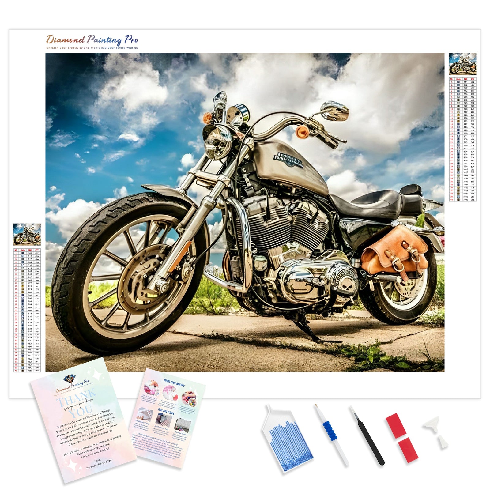 Macrorun Motorcycle | Diamond Painting Kit - Full Drill - Square or Round Diamonds with AB Drills Option