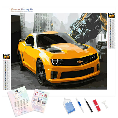 Chevrolet Camaro Bumblebee | Diamond Painting Kit - Full Drill - Square or Round Diamonds with AB Drills Option