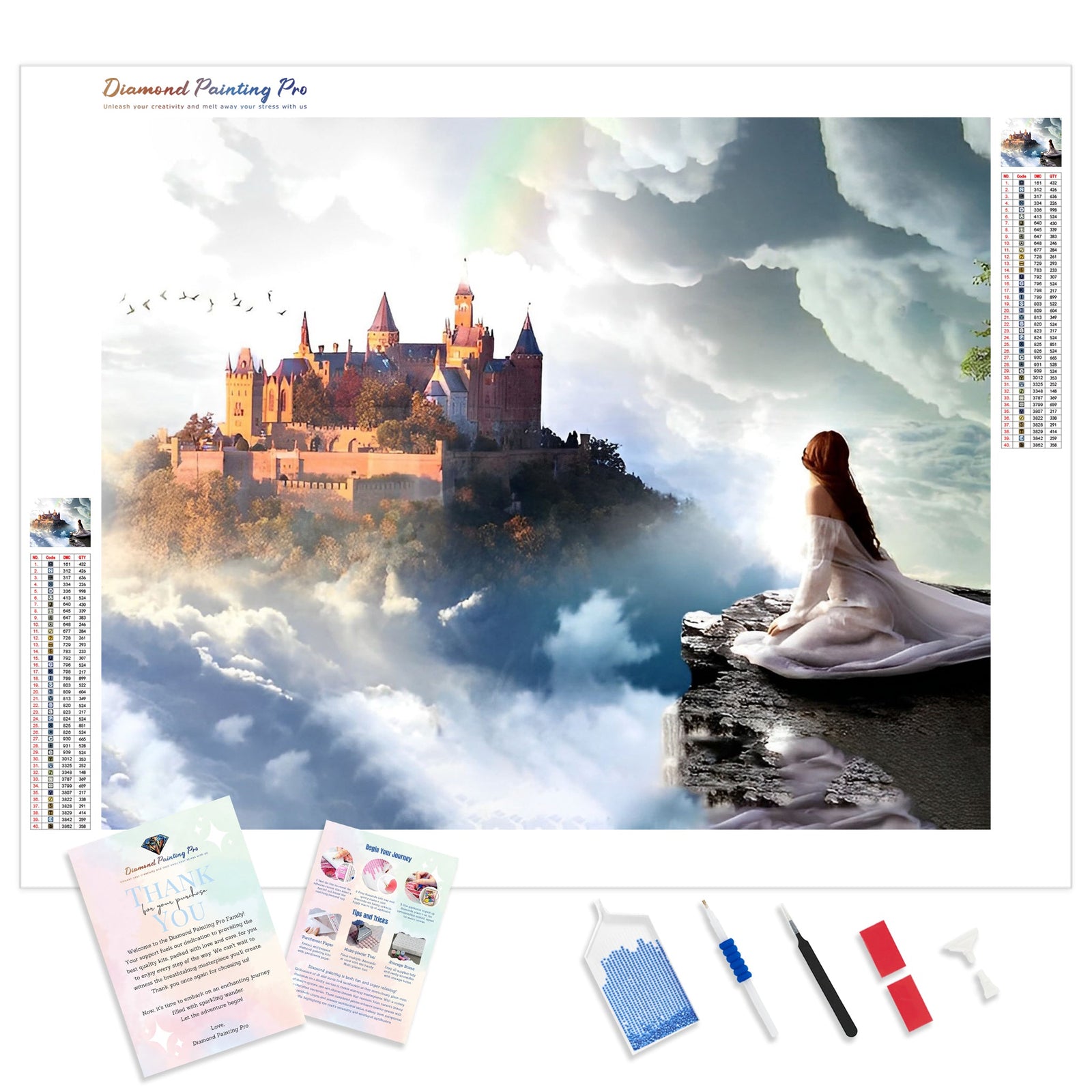 Heaven's Castle | Diamond Painting Kit - Full Drill - Square or Round Diamonds with AB Drills Option