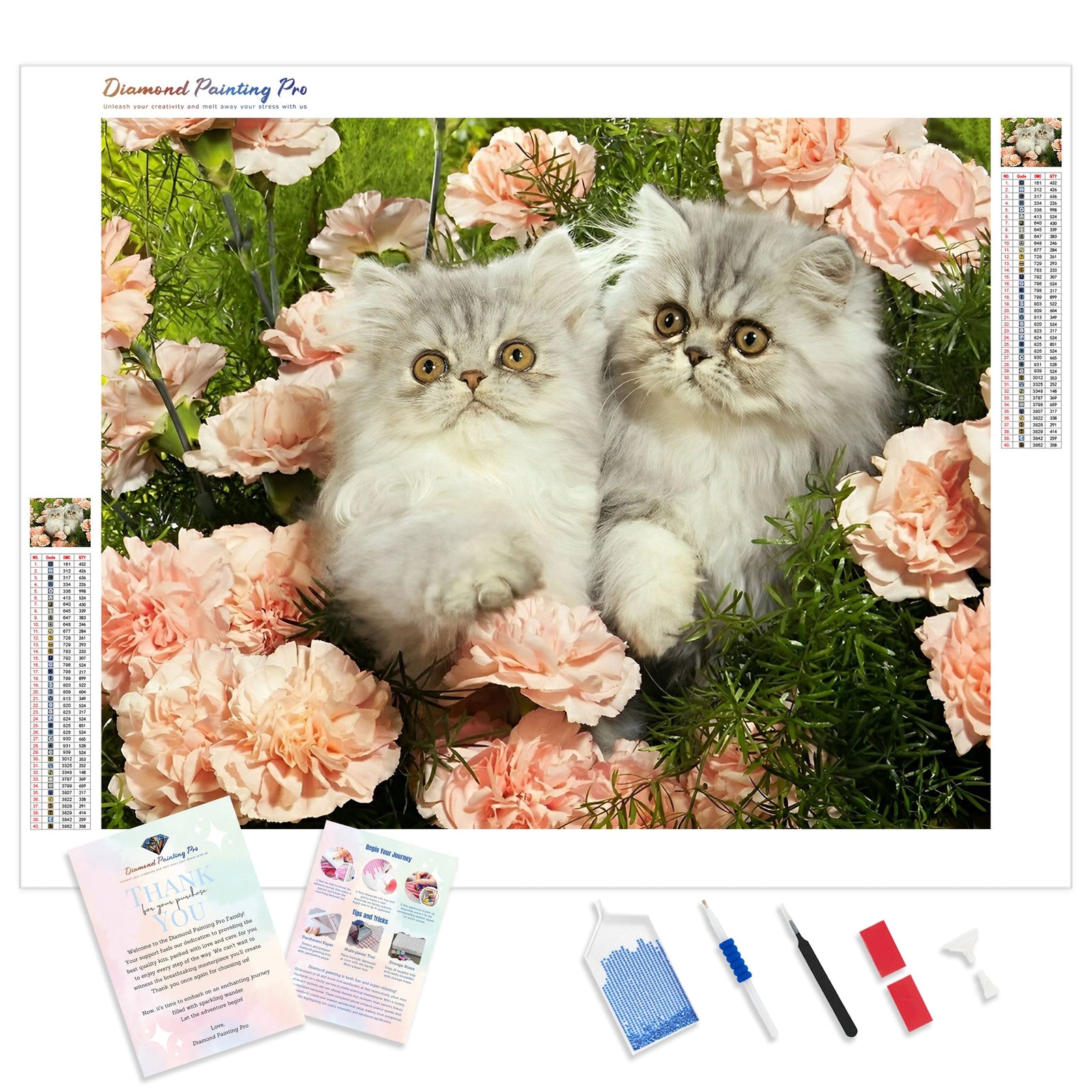 Persian Cats | Diamond Painting Kit - Full Drill - Square or Round Diamonds with AB Drills Option