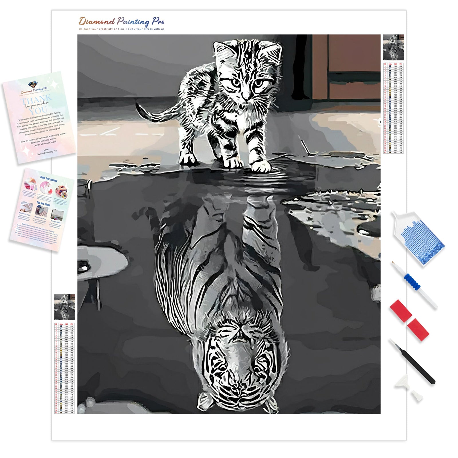 Kitty Ambitions | Diamond Painting Kit - Full Drill - Square or Round Diamonds with AB Drills Option