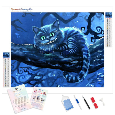 Cheshire Cat | Diamond Painting Kit - Full Drill - Square or Round Diamonds with AB Drills Option