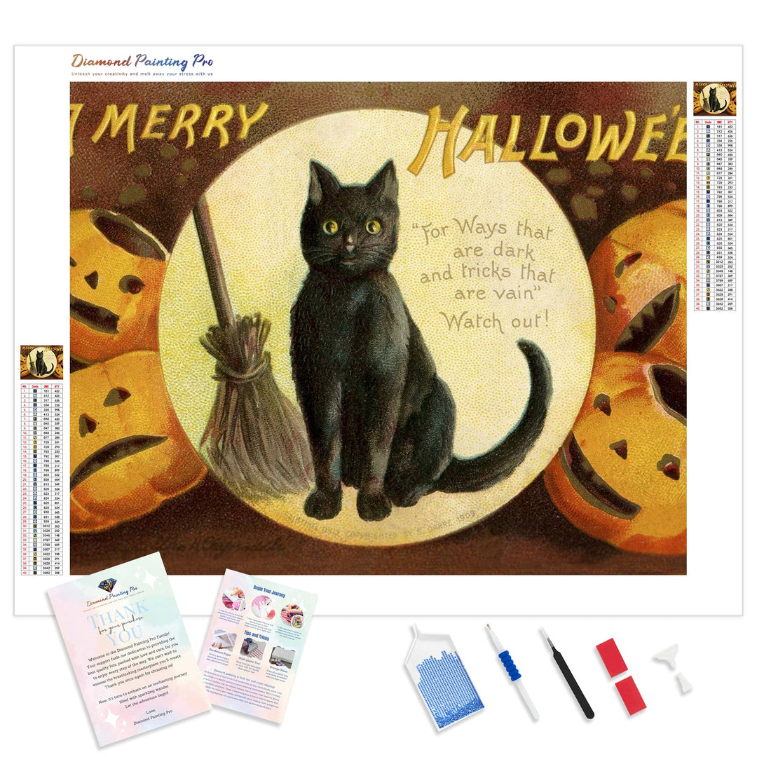 A Merry Halloween | Diamond Painting Kit - Full Drill - Square or Round Diamonds with AB Drills Option