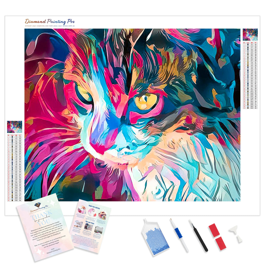 Kitty Abstract | Diamond Painting