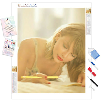 Taylor Swift Composing | Diamond Painting Kit - Full Drill - Square or Round Diamonds with AB Drills Option