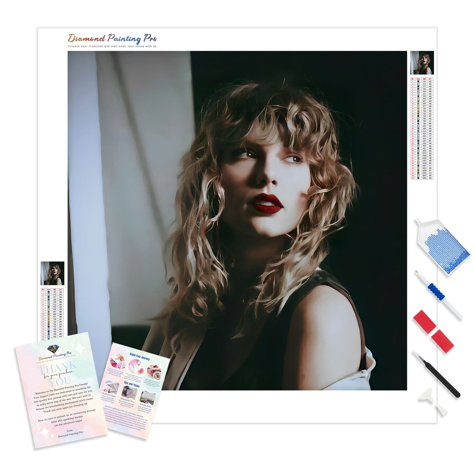 Taylor Swift Looking Back | Diamond Painting Kit - Full Drill - Square or Round Diamonds with AB Drills Option