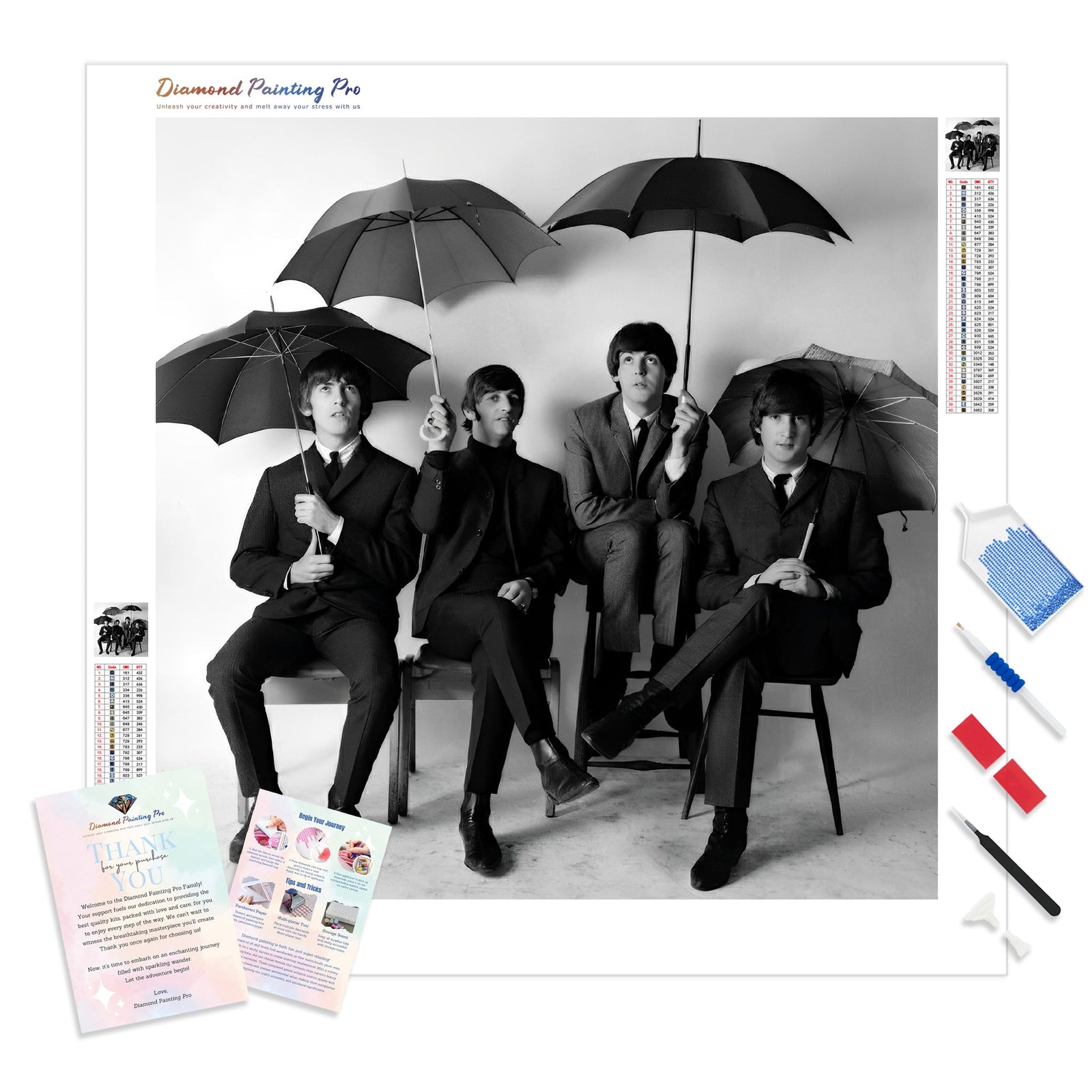 The-Beatles Day Tripper | Diamond Painting Kit - Full Drill - Square or Round Diamonds with AB Drills Option