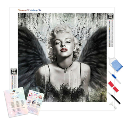 Marilyn Monroe Wings | Diamond Painting Kit - Full Drill - Square or Round Diamonds with AB Drills Option