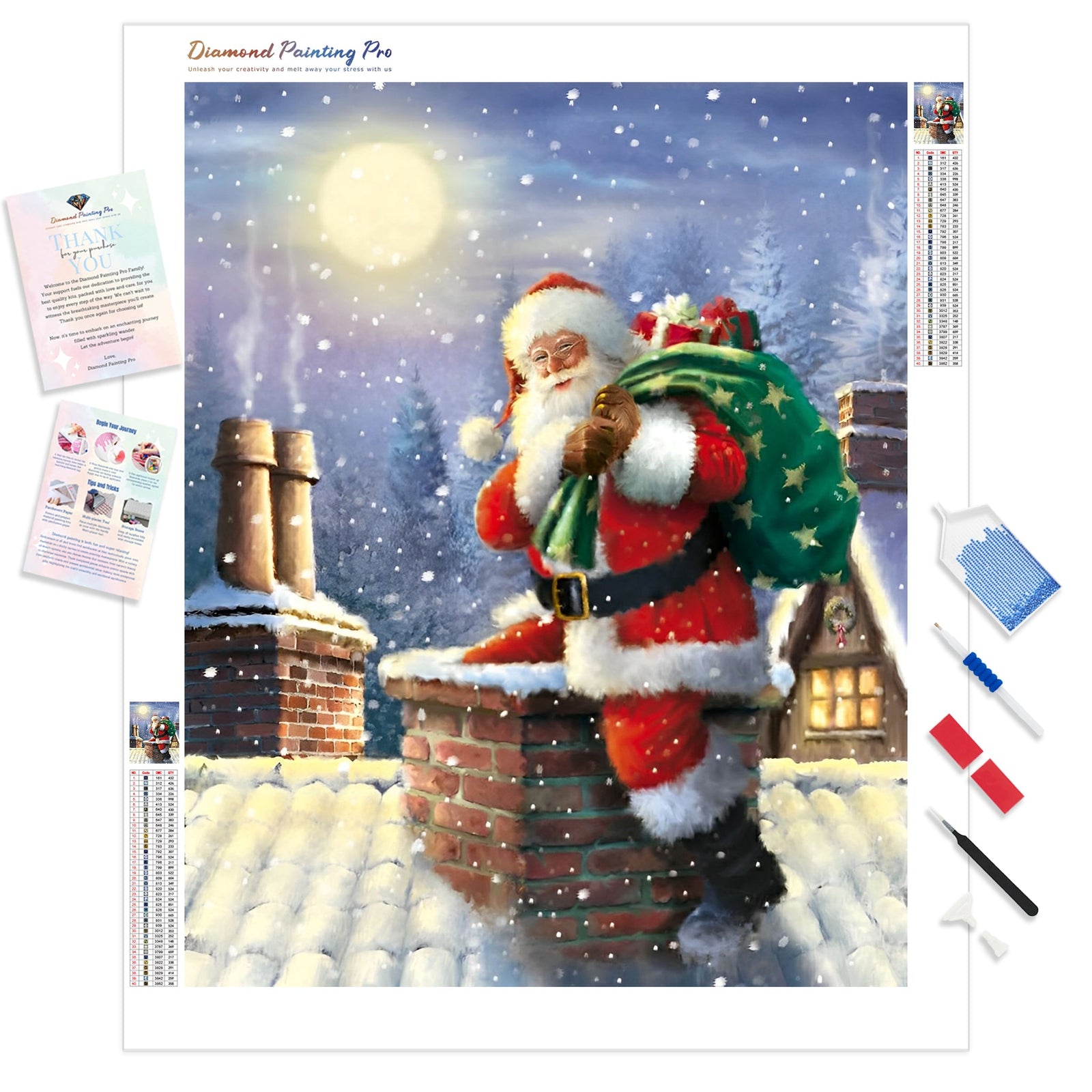 Santa's Entrance | Diamond Painting Kit - Full Drill - Square or Round Diamonds with AB Drills Option