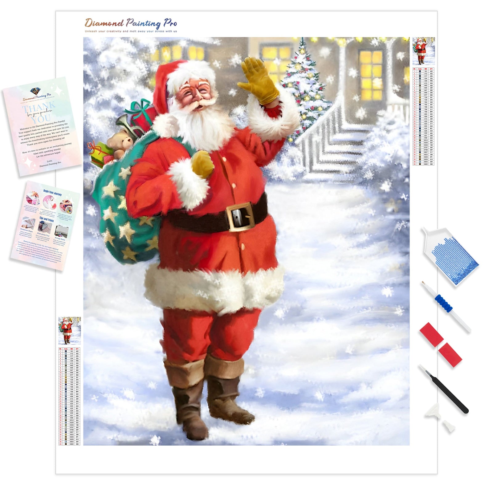 Hello at Christmas | Diamond Painting Kit - Full Drill - Square or Round Diamonds with AB Drills Option